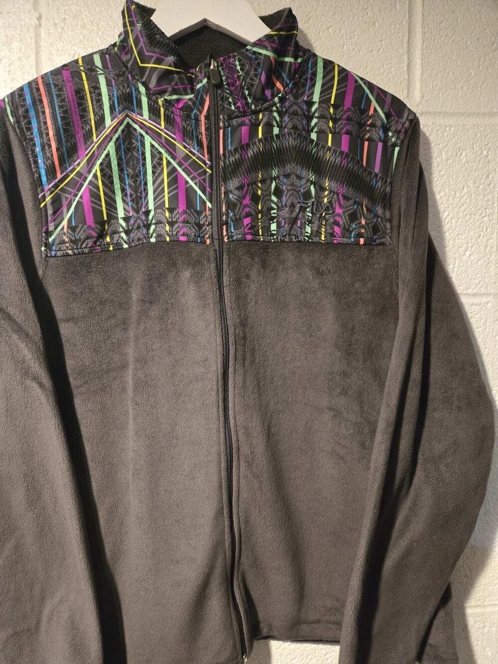 Womens Fila Fleece Jacket Multicolor Size Xl